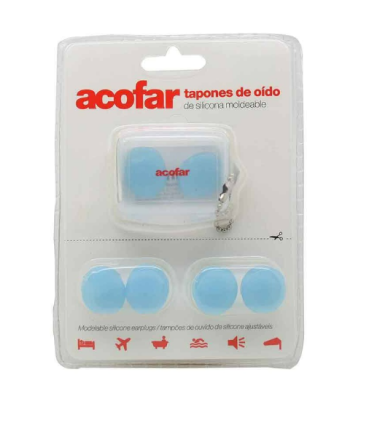 TAPONES OIDOS SILICONA MOLDEABLE ACOFARMA 6 U