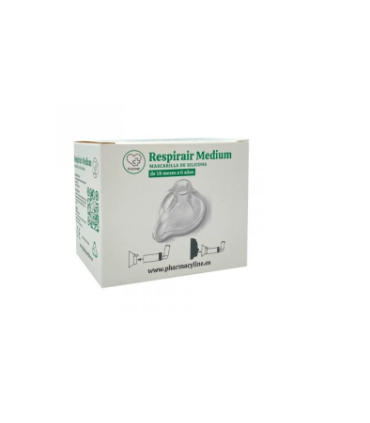 RESPIRAIR MASCARILLA DE SILICONA 1 UNIDAD MEDIUM 18 MESES- 6 AÑOS