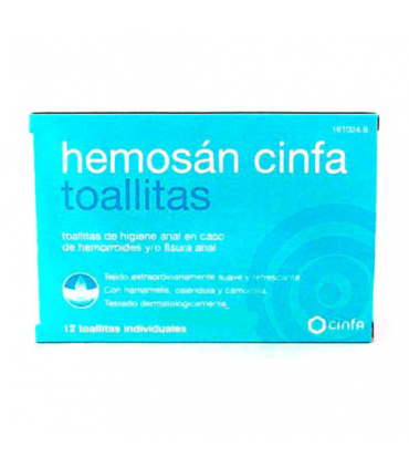HEMOSAN CINFA 12 TOALLITAS