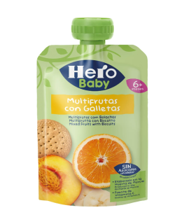 HERO BABY MULTIFRUTAS CON GALLETAS 1 BOLSA 100 G