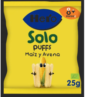 HERO SOLO PUFFS 1 BOLSA 25 G SABOR MAIZ Y AVENA