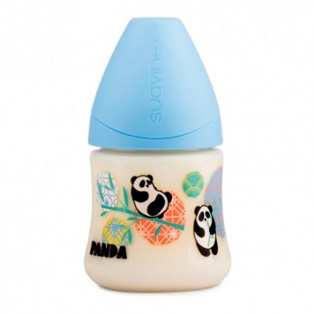 SUAVINEX BIBERON ANATOMICO TETINA LATEX BOCA ANCHA 0-6 MESES 150ML 1UD