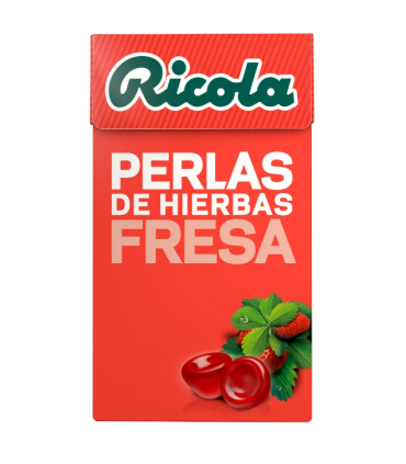 RICOLA PERLAS SIN AZUCAR 1 ENVASES 25 G SABOR FRESA