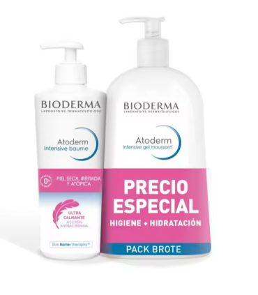 BIODERMA PACK ATODERM INTESIVE GEL MOUSSANT 1L+ATODERM INTENSIVE BAUME 500ML