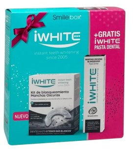 IWHITE KIT BLANQUEAMIENTO MANCHAS OSCURAS 10 MOLDES + PASTA DENTAL 1 ENVASE 75 ML PACK PROMO