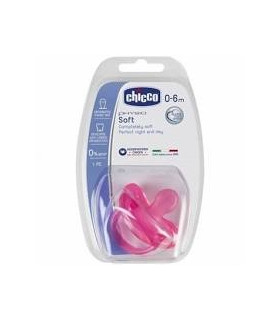CHICCO CHUPETE SILICONA  PHYSIO SOFT 0-6M ROSA