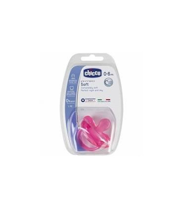 CHICCO CHUPETE SILICONA  PHYSIO SOFT 0-6M ROSA