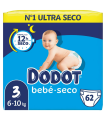 PAÑAL INFANTIL DODOT BEBE SECO VALUE TALLA 3 6-10 KG 62 UNIDADES PACK