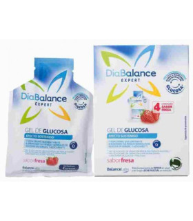 DIABALANCE EXPERT GEL GLUCOSA EFECTO SOSTENIDO 4 SOBRES SABOR FRESA