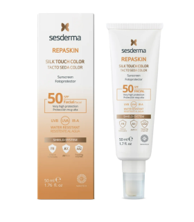 SESDERMA REPASKIN FOTOPROTECTOR SPF 50 TACTO SEDA COLOR 1 ENVASE 50 ML