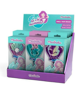 AQUARIUS MARTINELIA MERMAND SHELL HAIR BRUSH -90034