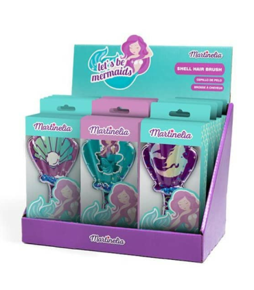 AQUARIUS MARTINELIA MERMAND SHELL HAIR BRUSH -90034