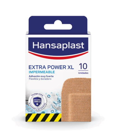 HANSAPLAST EXTRA POWER XL APOSITO ADHESIVO 10 UNIDADES 95 X 50 MM