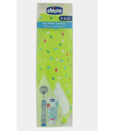 CHICCO SET DENTAL AZUL/ESTUCHE VERDE TIGRE +36M